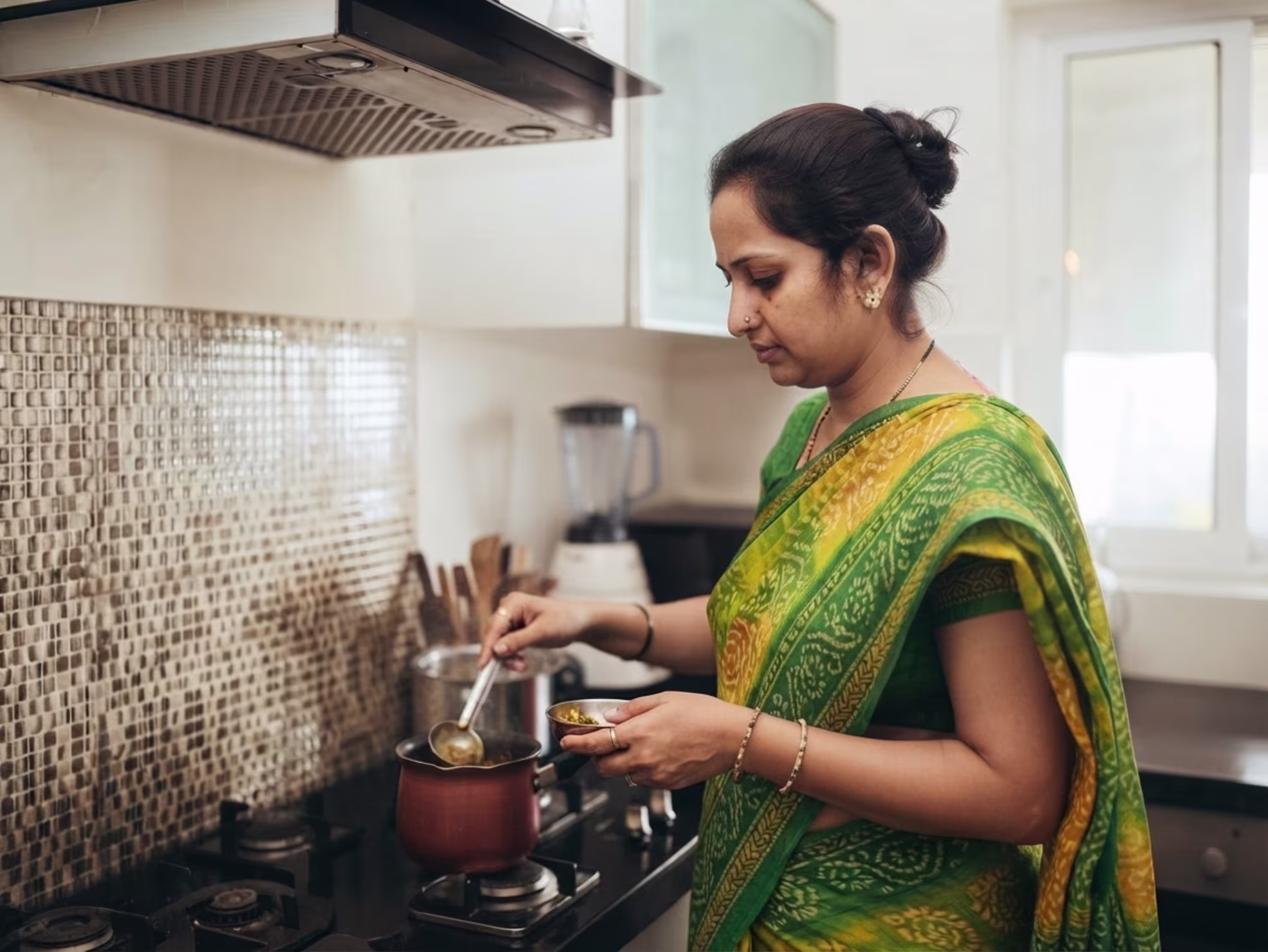 Domestic helper working in a Patna household